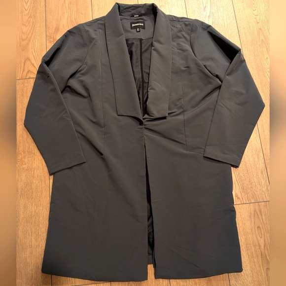 Betabrand Jackets & Blazers - 🆕 Betabrand Womens PLUS 1X 2X Gray Long Blazer Jacket Coat Career Wear Travel
